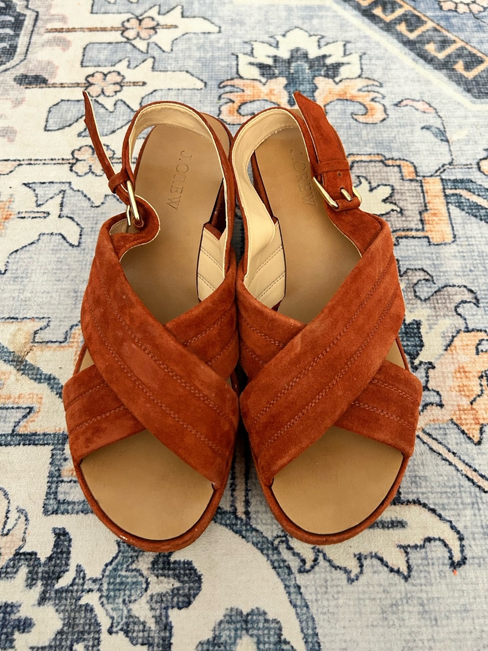J.Crew Marcie suede platform sandals
